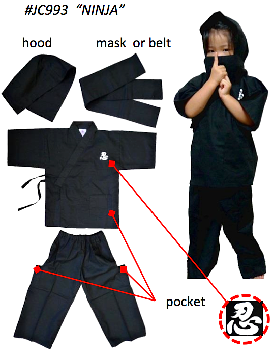 Kids Jinbei “Ninja Style” Made in Japan – Traditional Japanese Summer Outfit for Children